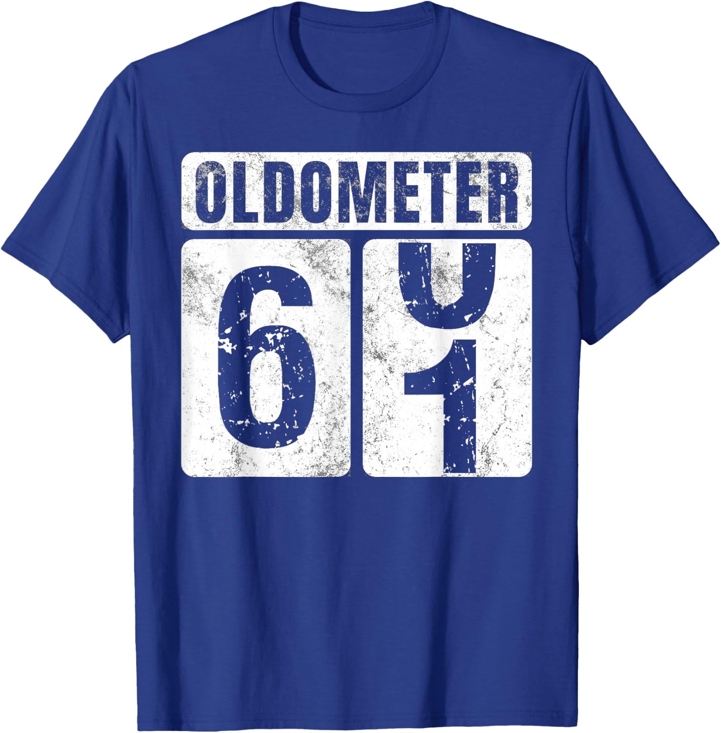 Oldometer 61 Shirt Vintage Funny 61st Birthday Gift T-Shirt - T-Shirt | Royal