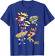 Power Rangers Mini Comic Style Action Shot Icons T-Shirt - T-Shirt | Royal