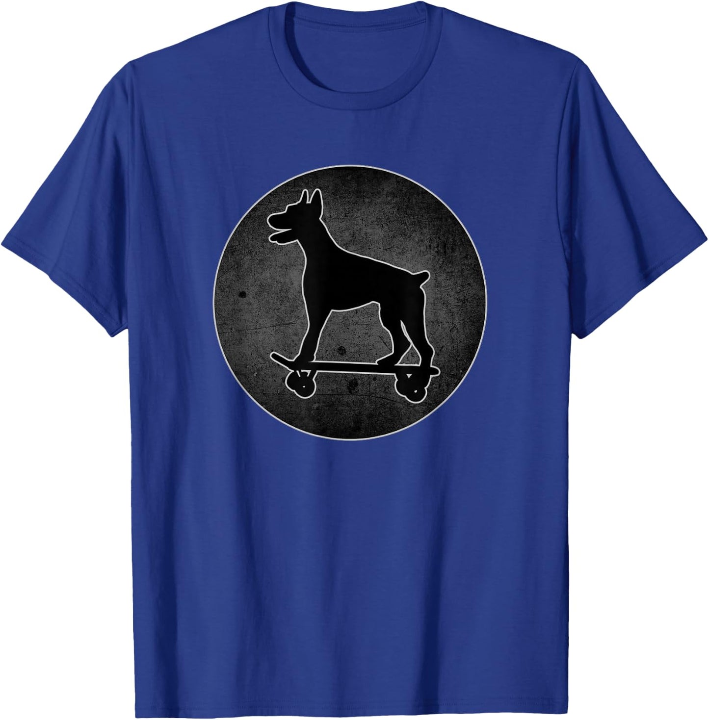 Skateboard Doberman Pinscher Gifts And Boys Dog T-Shirt - T-Shirt | Royal