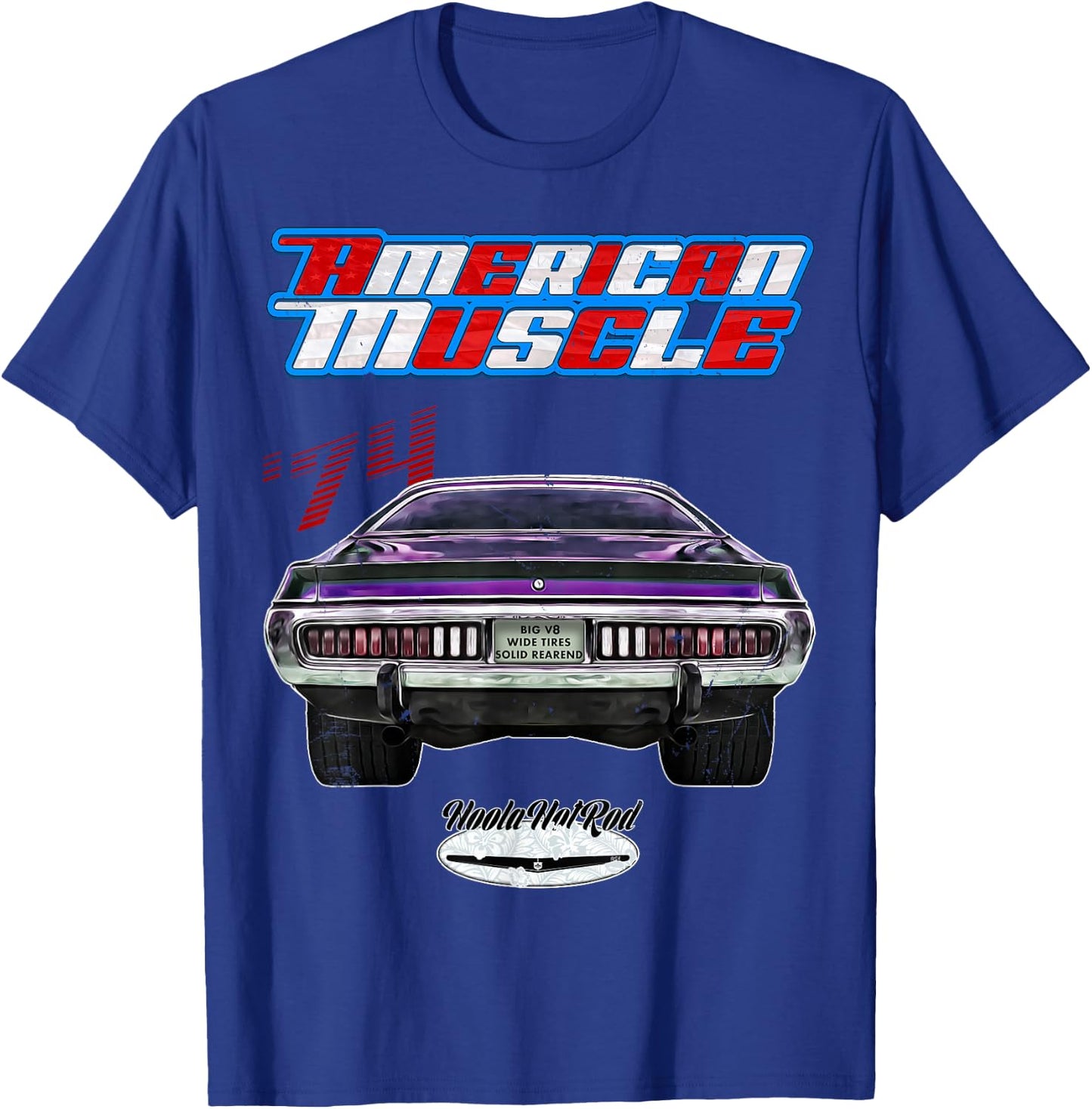 1974 Charger,Super Bee,Hot Rod,Muscle Car,Magnum,Wedge,R/T T-Shirt - T-Shirt | Royal