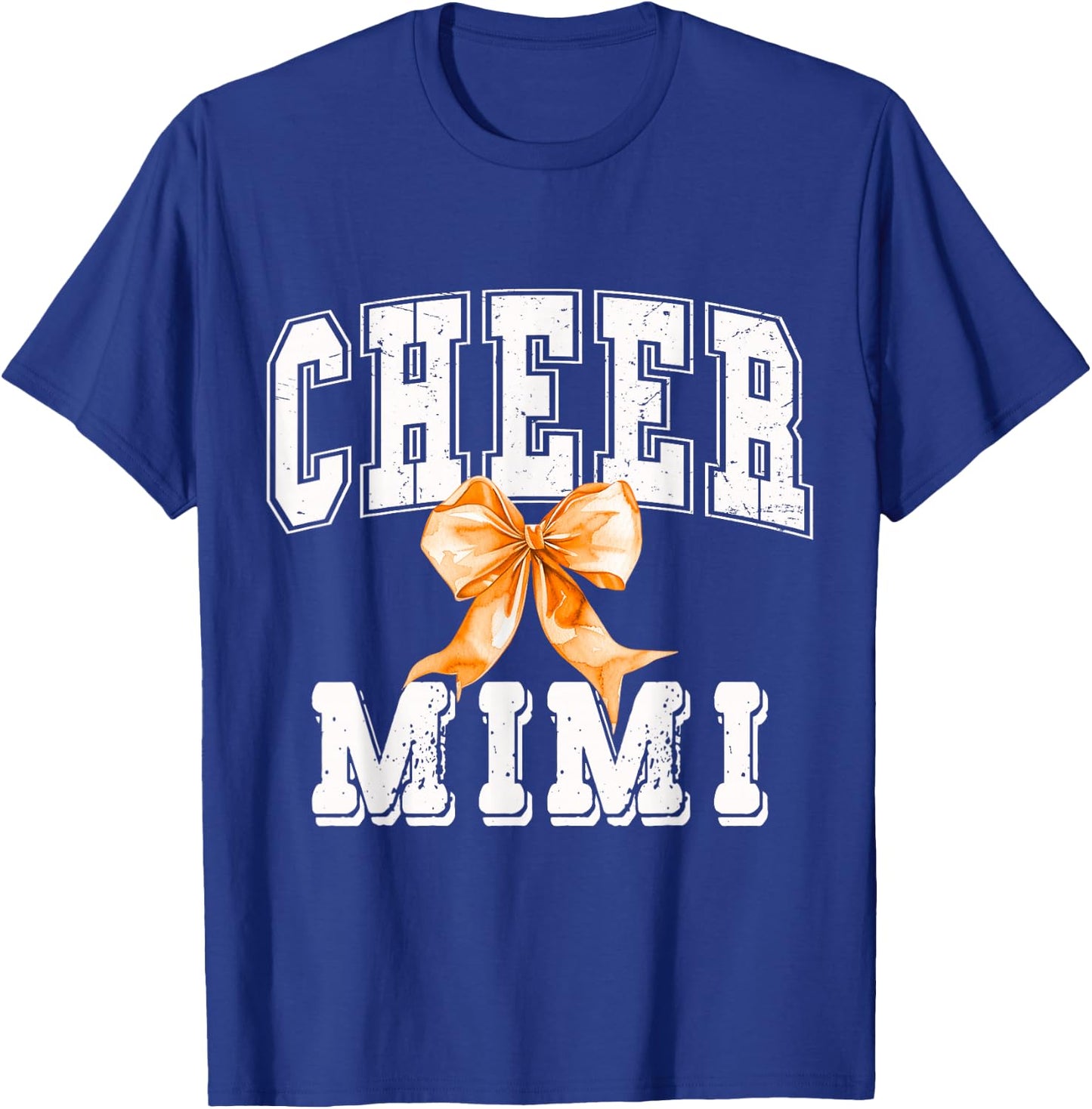 Cheer MIMI Coquette Orange Bow Cheerleader T-Shirt - T-Shirt | Royal