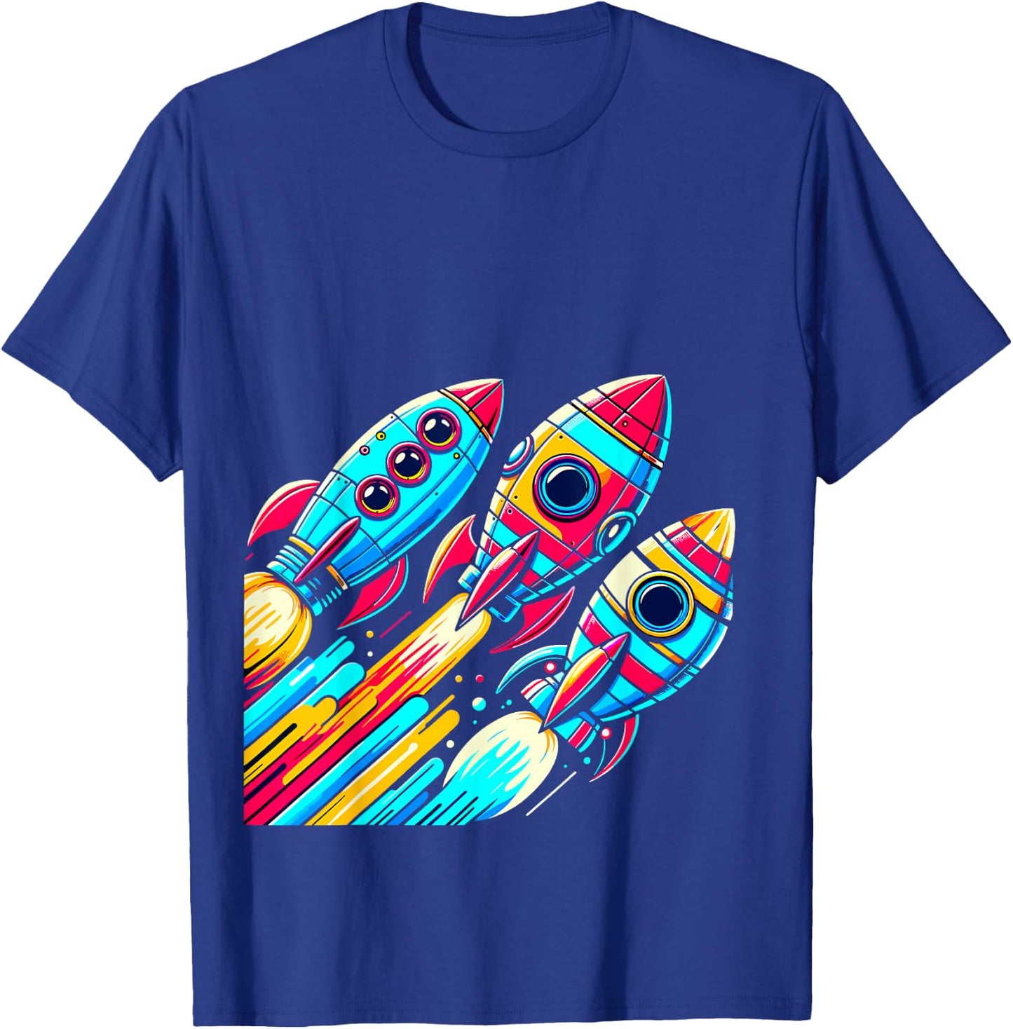 Rocket Ships Astronaut Space T-Shirt - T-Shirt | Royal