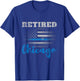 Retired Police Officer Chicago American Flag Design T-Shirt - T-Shirt | Royal
