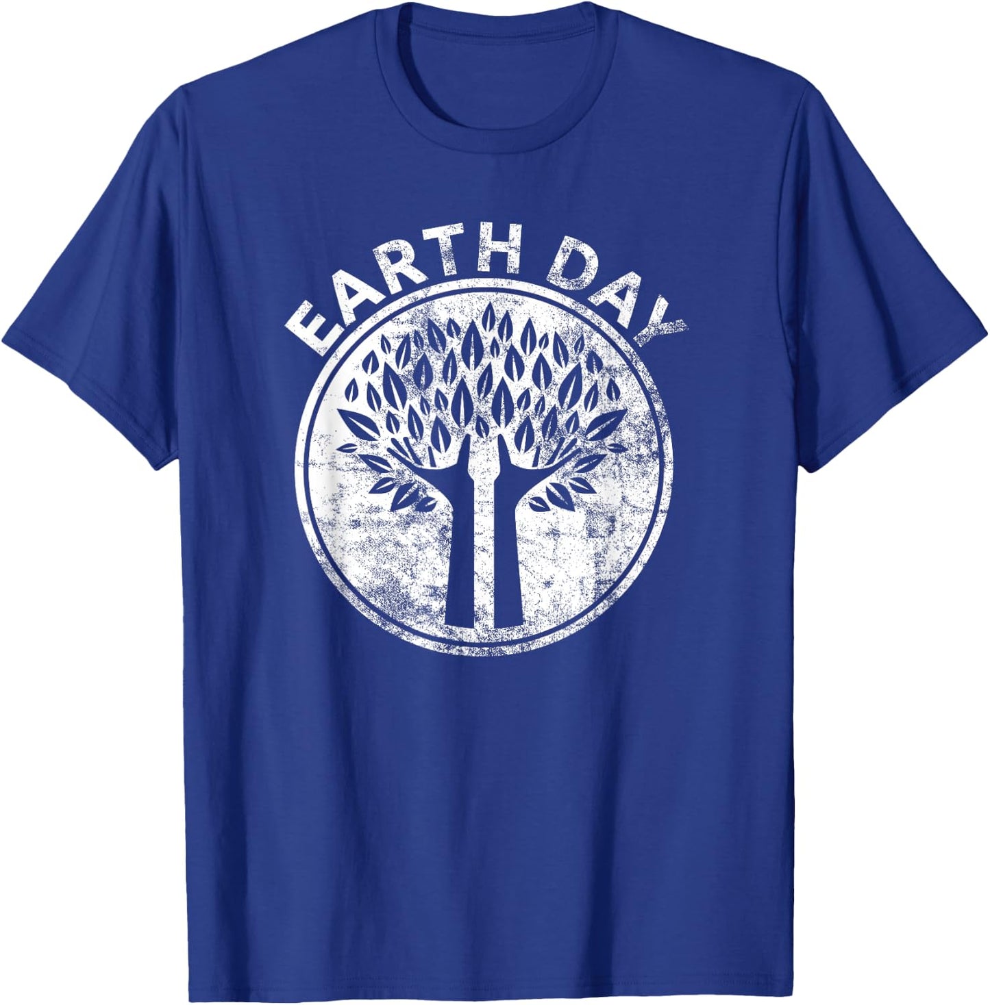 EARTH DAY T SHIRT Hands Tree Lover Nature Men Women Kids T-Shirt - T-Shirt | Royal