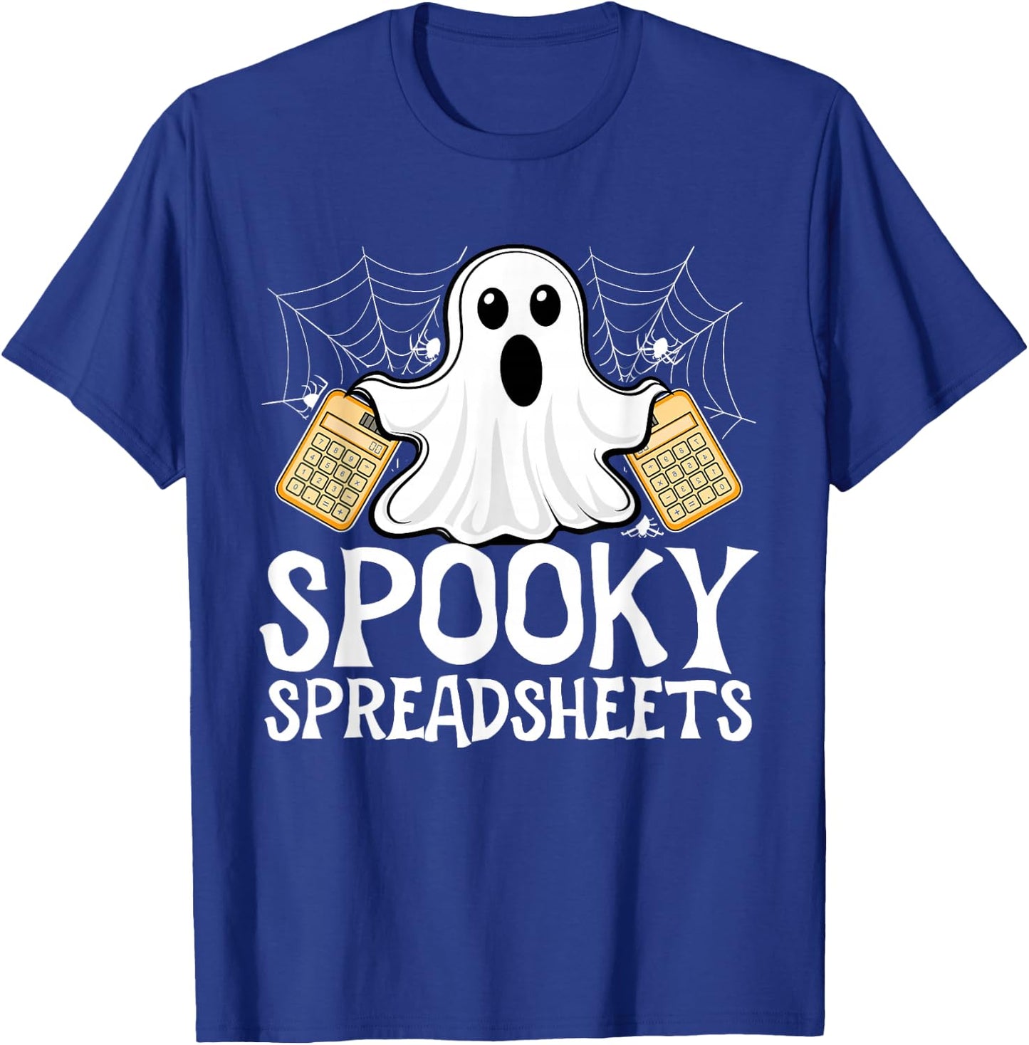 Spooky Accountant Halloween Trick Or Treat Spreadsheet T-Shirt - T-Shirt | Royal