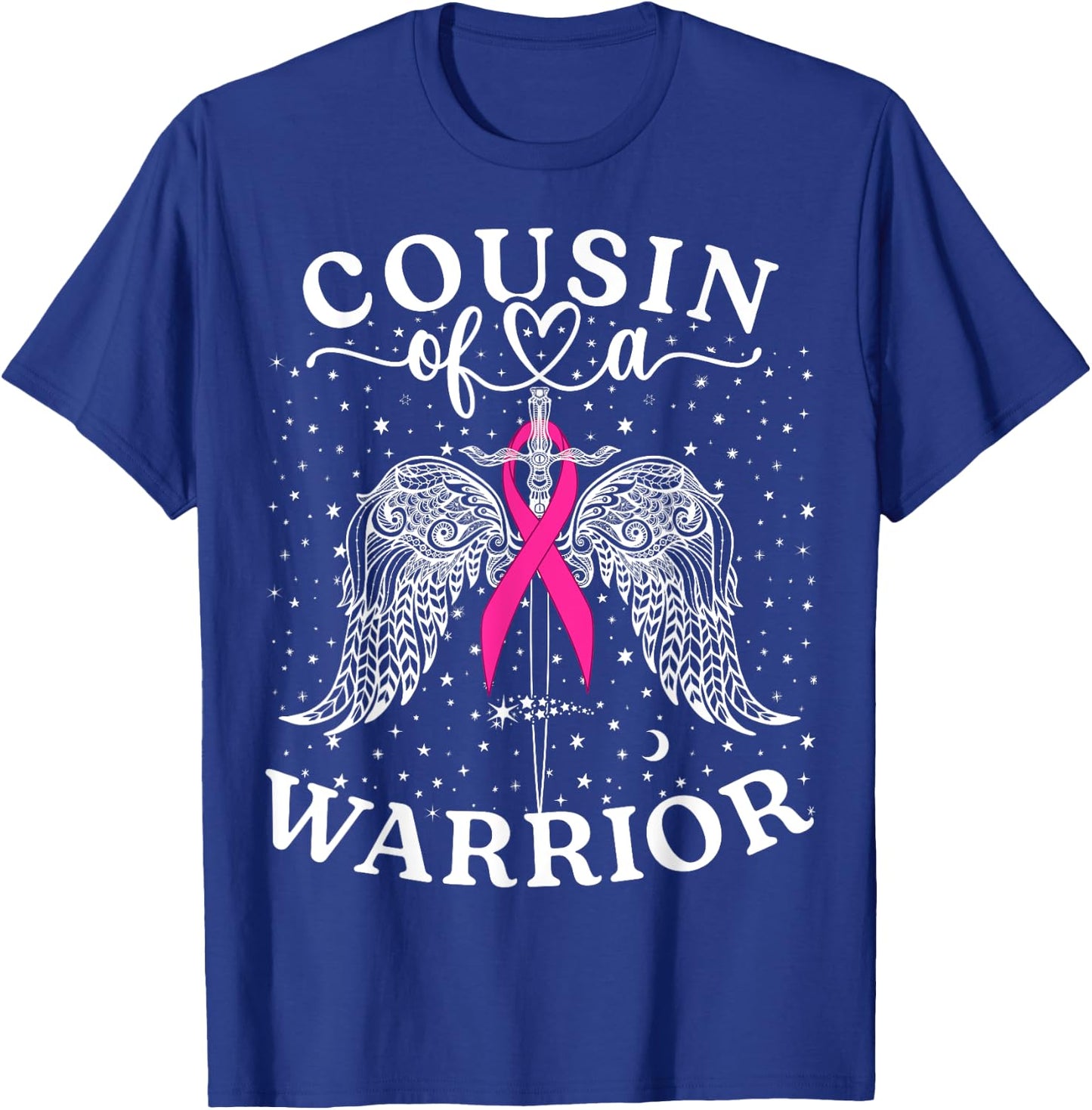 Cousin Of A Warrior Breast Cancer Awareness Support Squad T-Shirt - T-Shirt | Royal