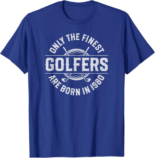 46 Year Old Golfer: Golfing Golf 1980 46th Birthday T-Shirt - T-Shirt | Royal