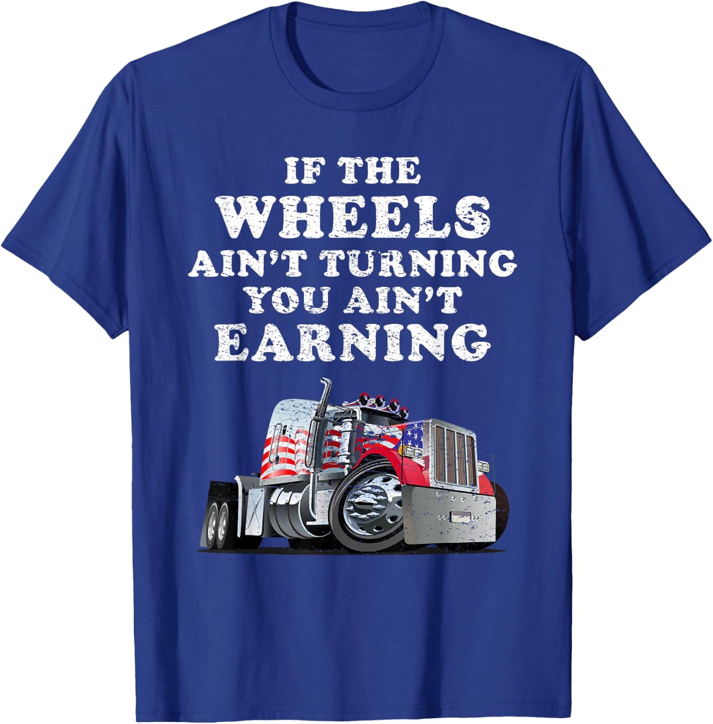 USA Trucker | Funny Truck Driver T-Shirt - T-Shirt | Royal