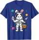 Happy Easter Day Bunny Egg astronaut Space Boys Girls T-Shirt - T-Shirt | Royal