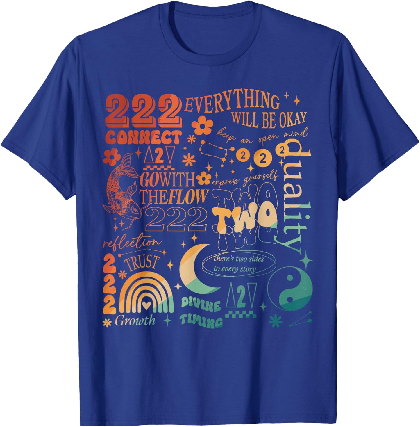 222 Numerology Spiritual Personal Number 222 Angel Number T-Shirt - T-Shirt | Royal