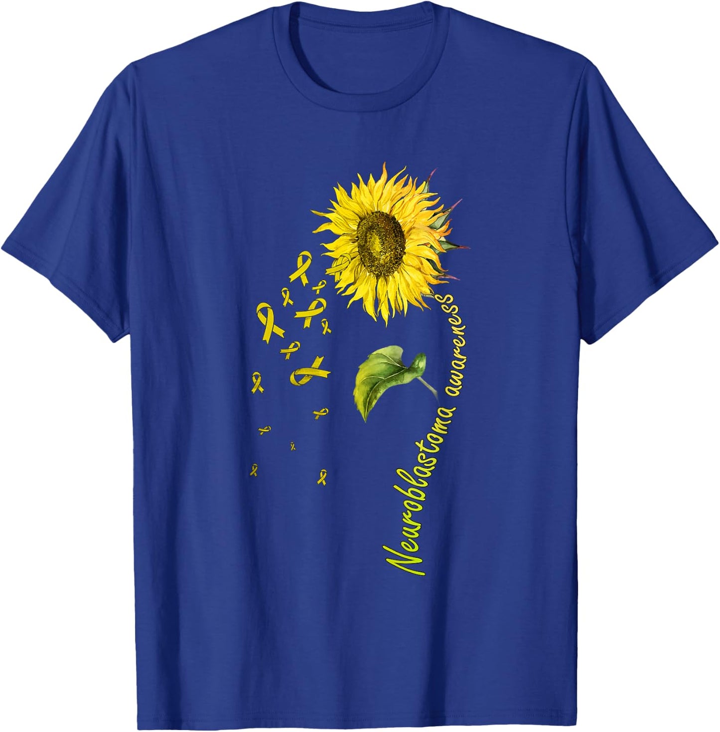 Neuroblastoma Awareness Sunflower T-Shirt - T-Shirt | Royal