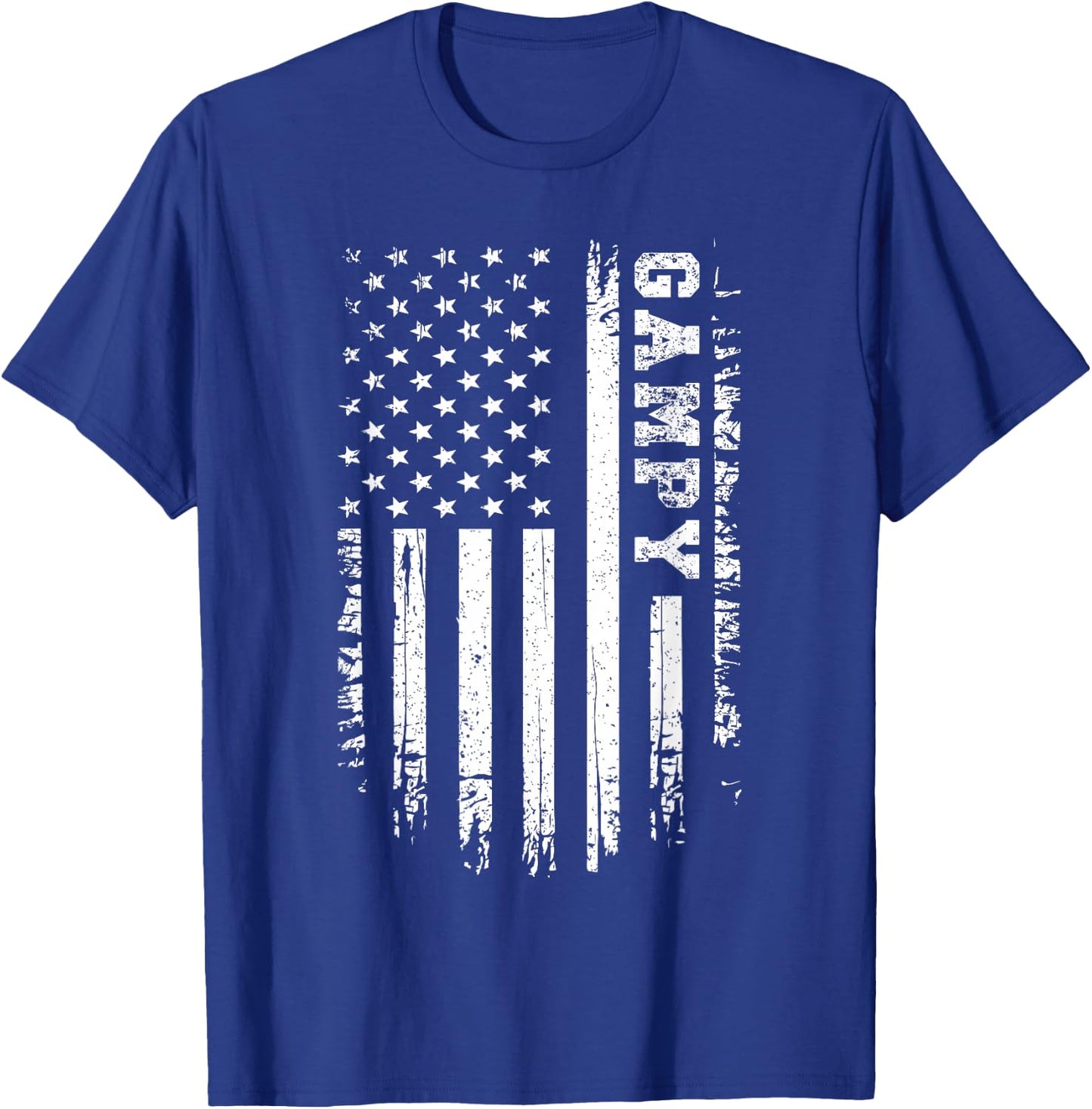 Vintage Gampy American Flag 4th of July USA Retro T-Shirt - T-Shirt | Royal