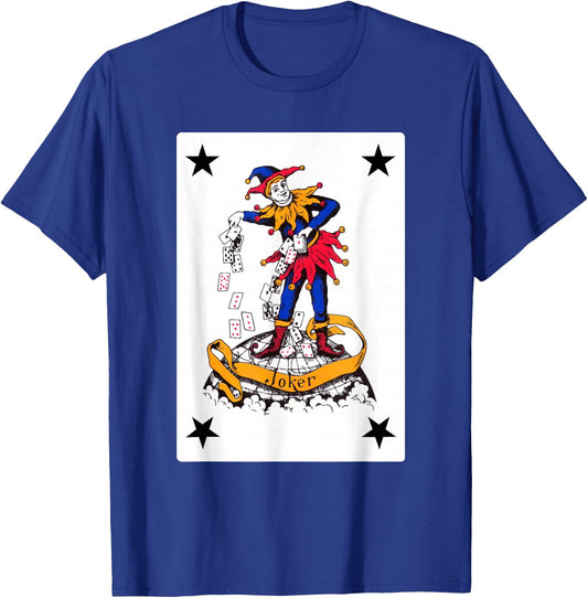 Vintage Joker Playing Card Retro Clown Group Costume T-Shirt - T-Shirt | Royal