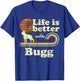 Life Better Bugg Vintage Dog Mom Dad T-Shirt - T-Shirt | Royal