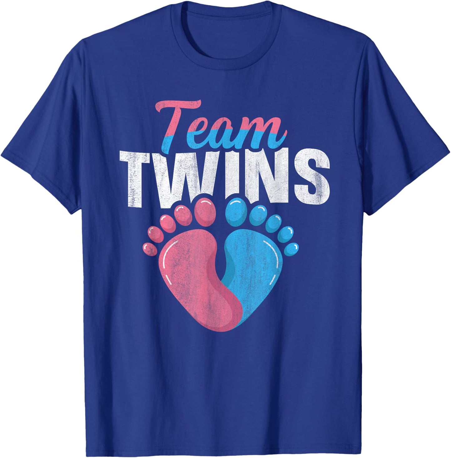 Team Twins Quote for a Gender Reveal Twin Mom and Twin Dad T-Shirt - T-Shirt | Royal