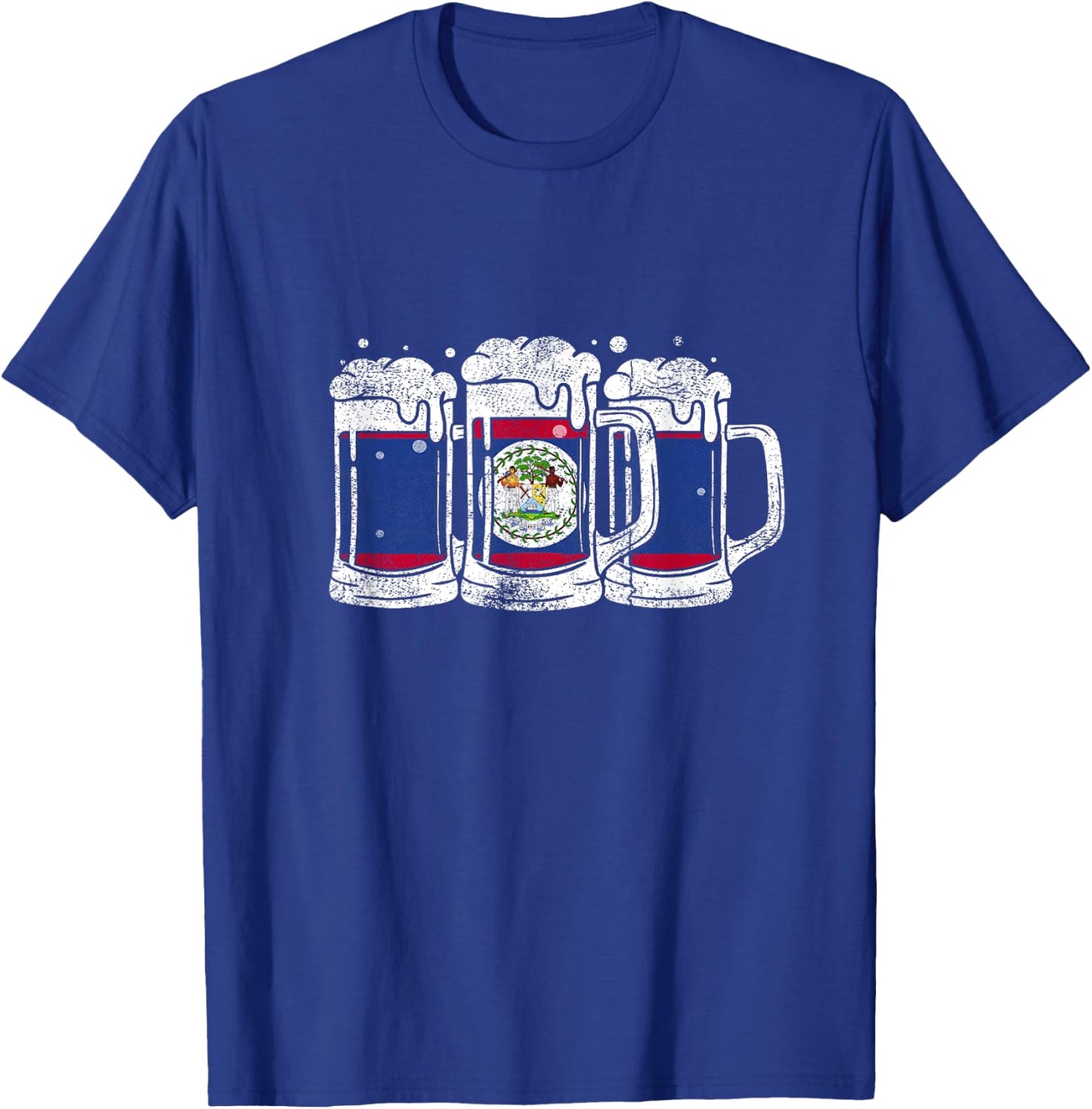Belize flag and the joy of having some beer T-Shirt - T-Shirt | Royal