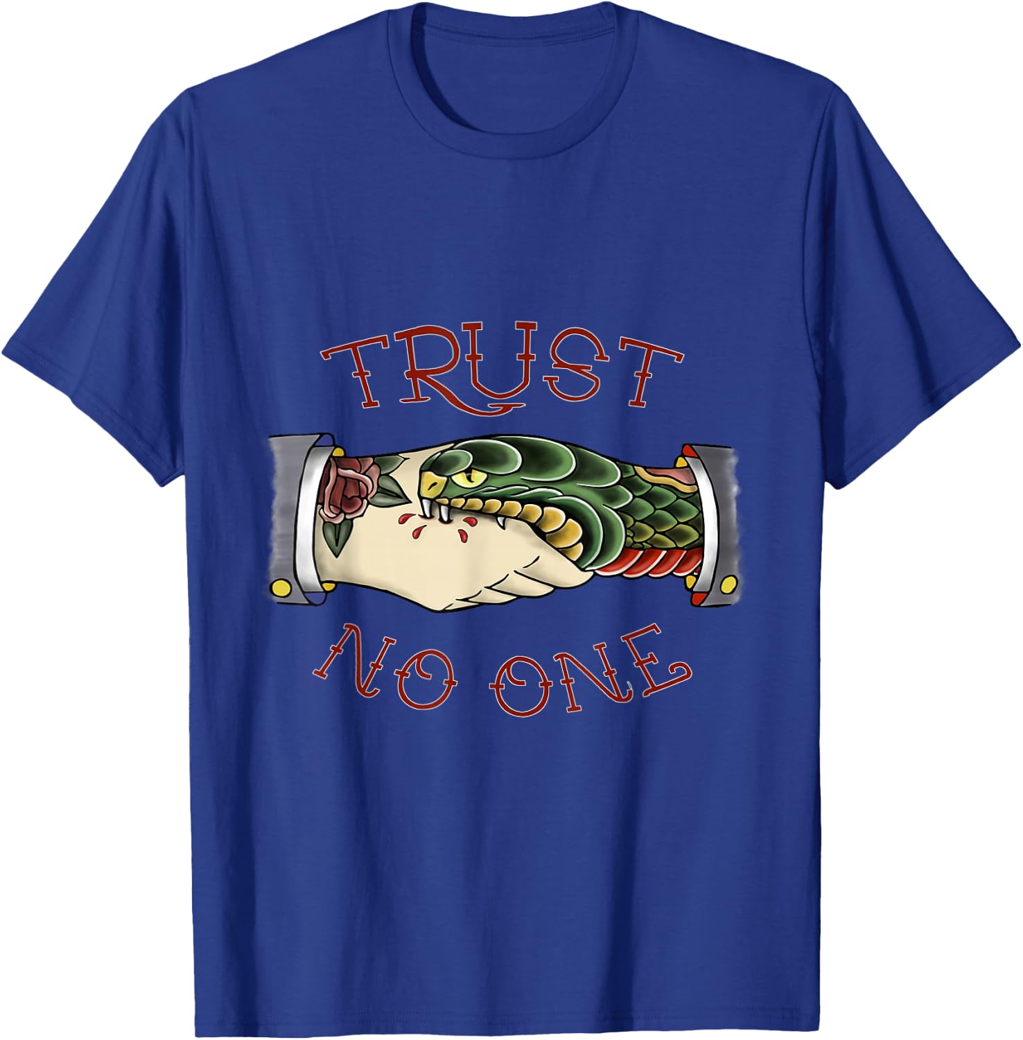 Trust No One - American Traditional Tattoo Small T-Shirt - T-Shirt | Royal