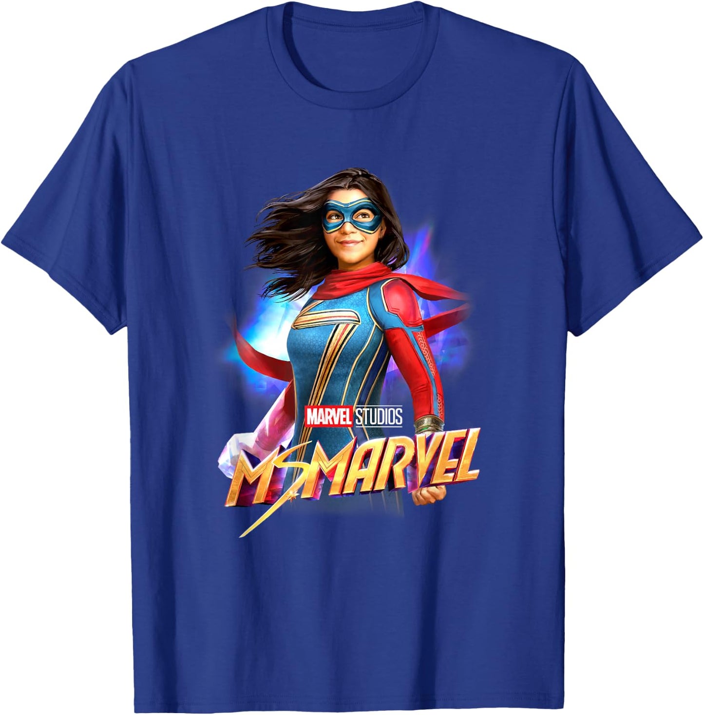 Marvel Ms. Marvel Bright Hero Poster T-Shirt - T-Shirt | Royal