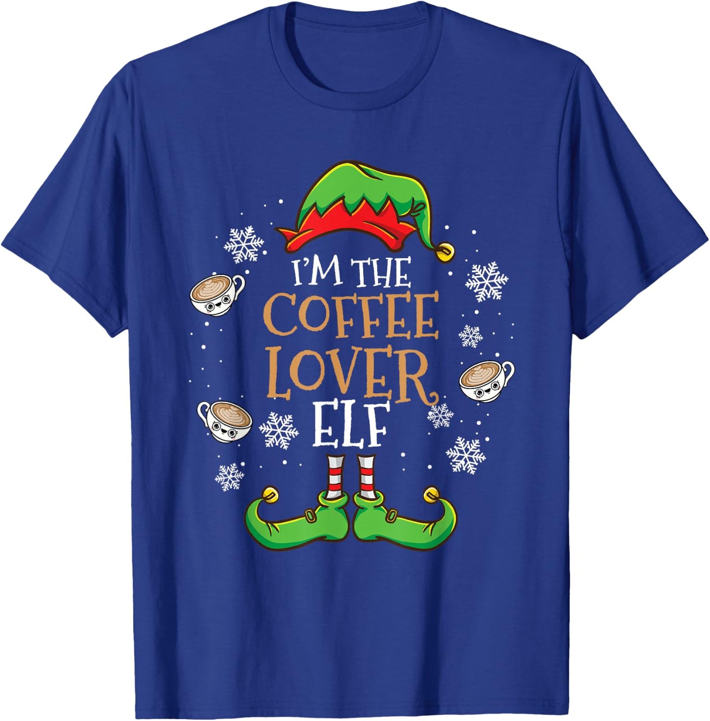 Im The Coffee Lover Elf Christmas T-Shirt - T-Shirt | Royal