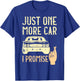 Just One More Car I Promise Funny Mechanics Crossed Fingers T-Shirt - T-Shirt | Royal
