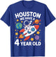 4Th Birthday Houston We Have A 4 Year Old Astronaut T-Shirt - T-Shirt | Royal