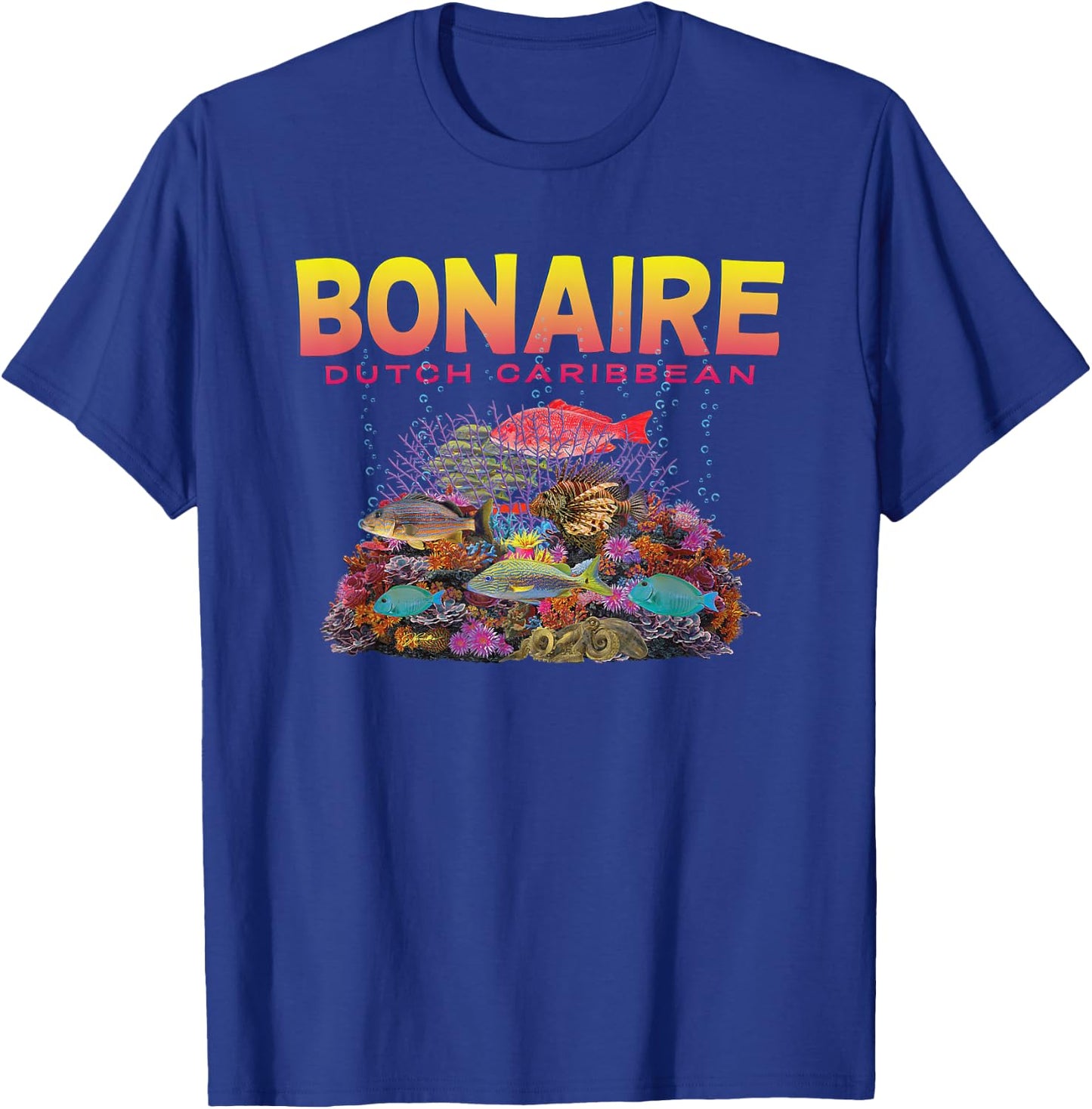 JCombs: Bonaire, Dutch Caribbean, Reef, Coral, Fish T-Shirt - T-Shirt | Royal