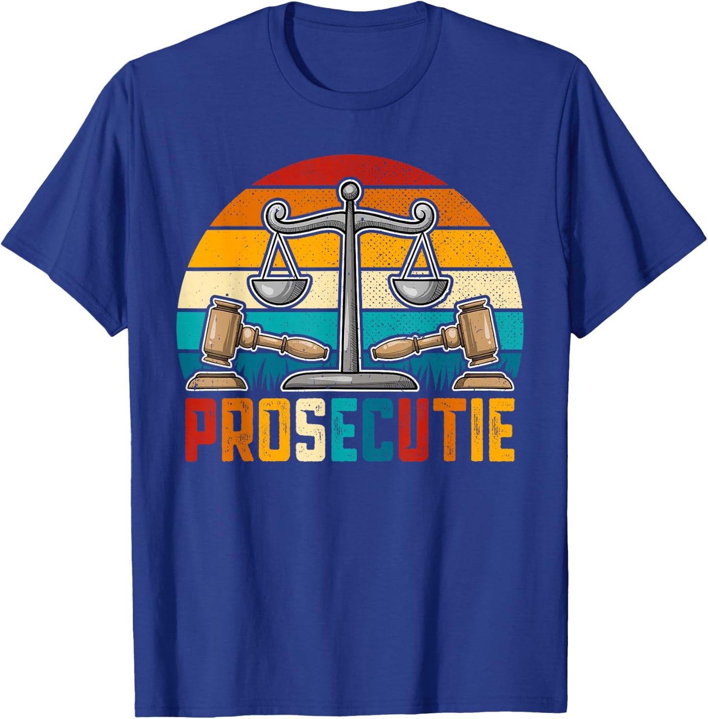 Prosecutie Retro Style Vintage Sunset Prosecutor Lawyer T-Shirt - T-Shirt | Royal