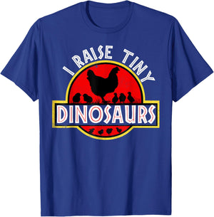 I Raise Tiny Dinosaurs Shirt Cute Funny Chicken Lover Women T-Shirt - T-Shirt | Royal