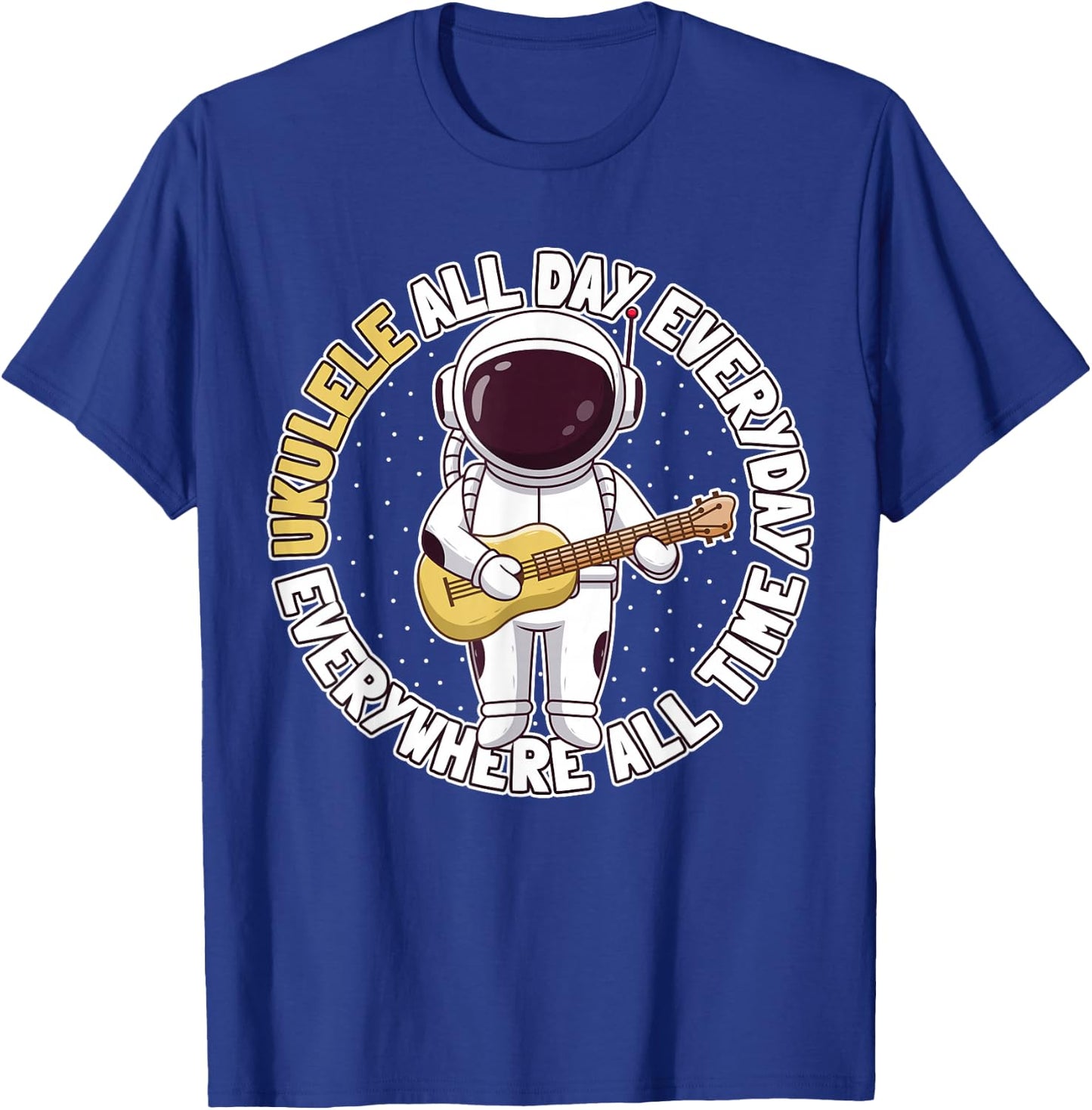 Ukulele Player Astronaut Ukulele T-Shirt - T-Shirt | Royal