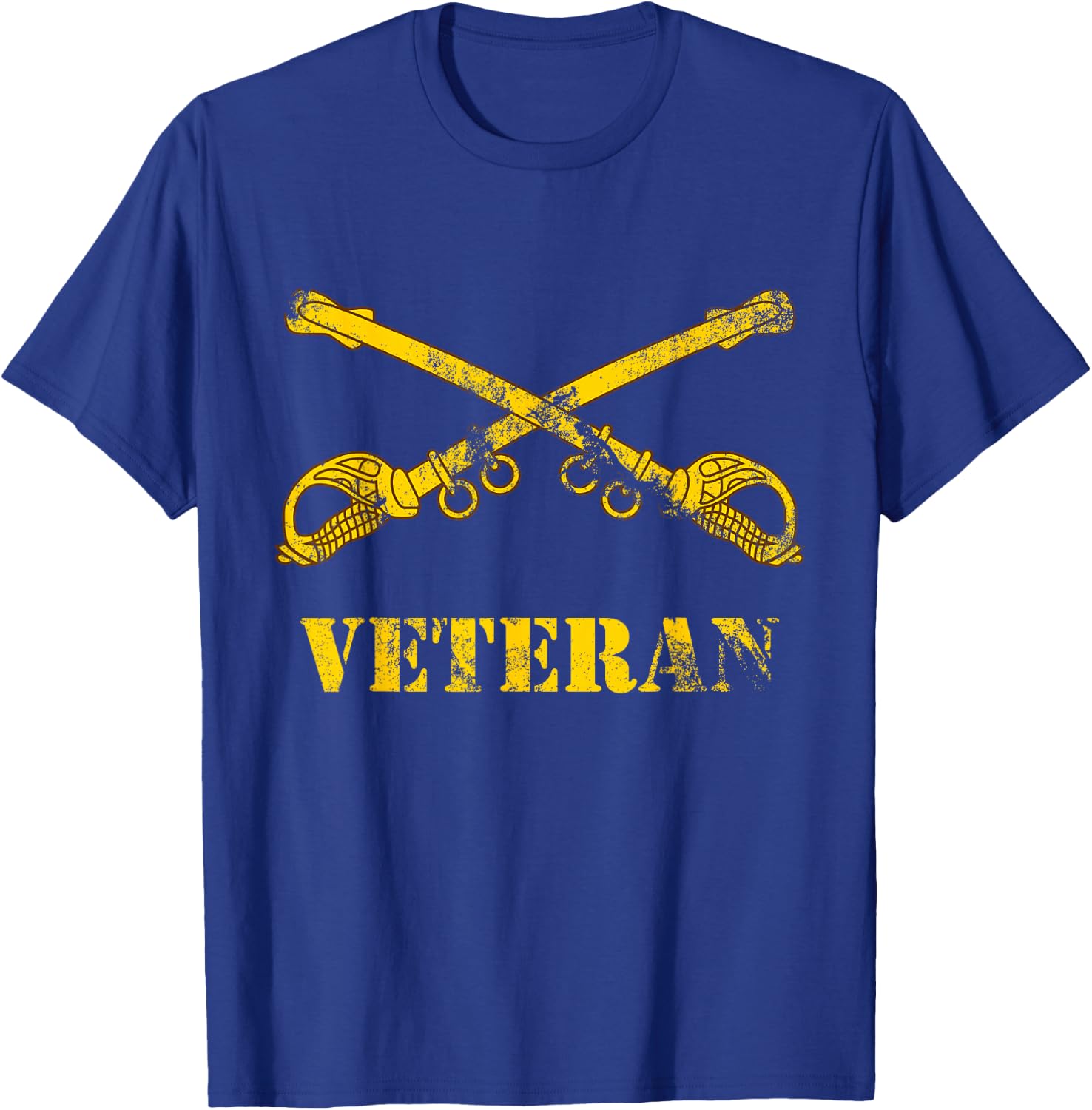 US Army Cavalry Veteran - CAV Scout 19Delta - 19D Vintage T-Shirt - T-Shirt | Royal