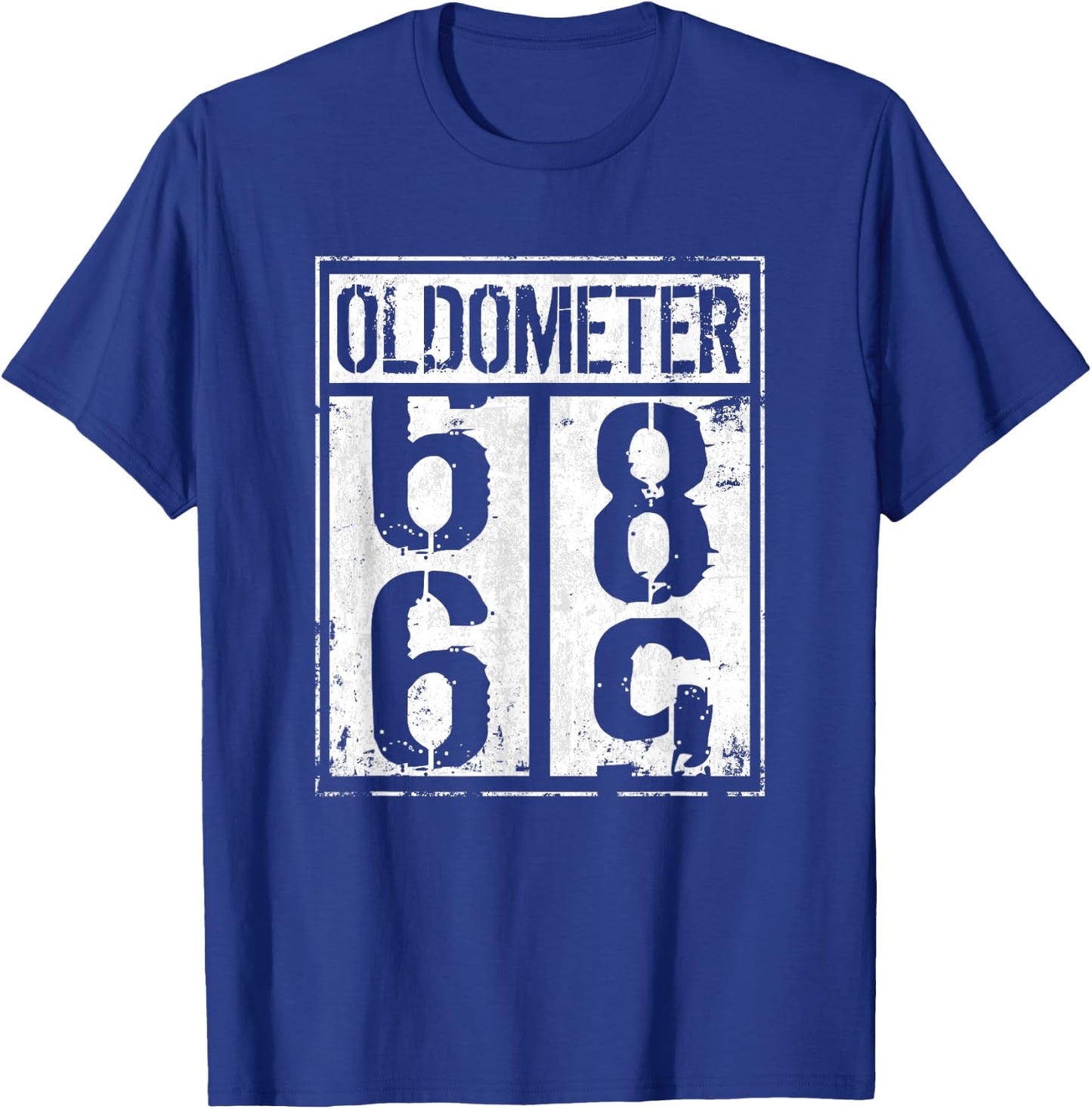 Oldometer 69th Birthday 68-69 Years Old Joke T-Shirt - T-Shirt | Royal