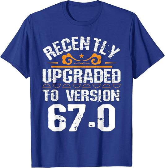 Version 67.0 - 67th birthday 67 Years Old Geek T-Shirt - T-Shirt | Royal