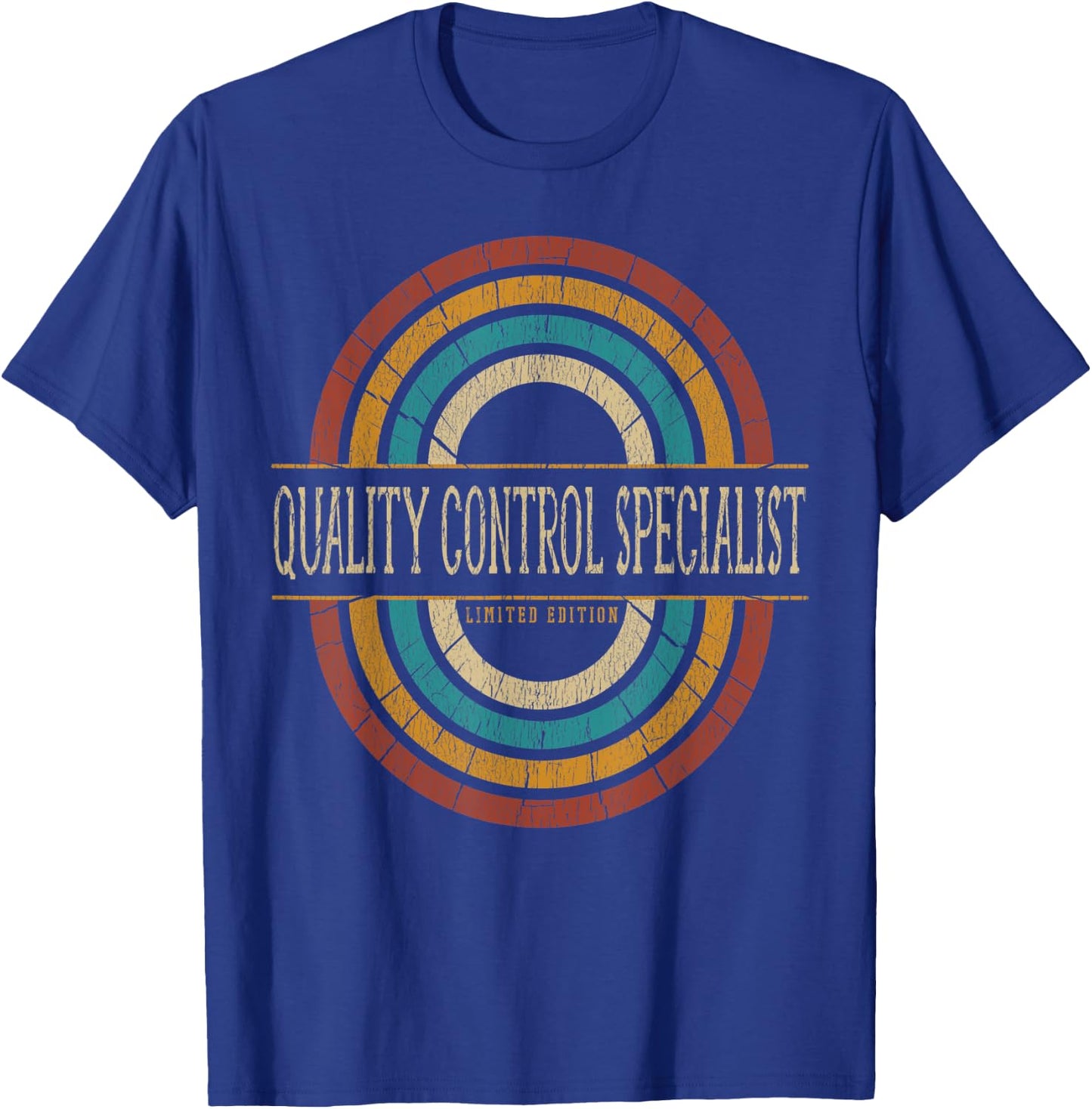 Quality Control Specialist Vintage Retro T-Shirt - T-Shirt | Royal
