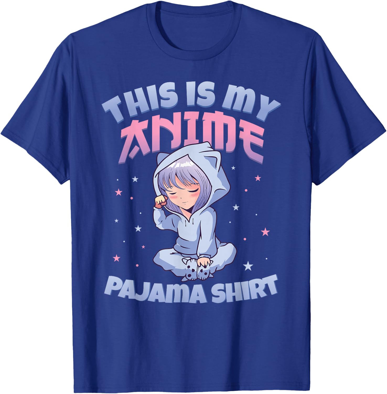 Cute PJ Anime PJs Anime Merch Girls This is My Anime Pajama T-Shirt - T-Shirt | Royal