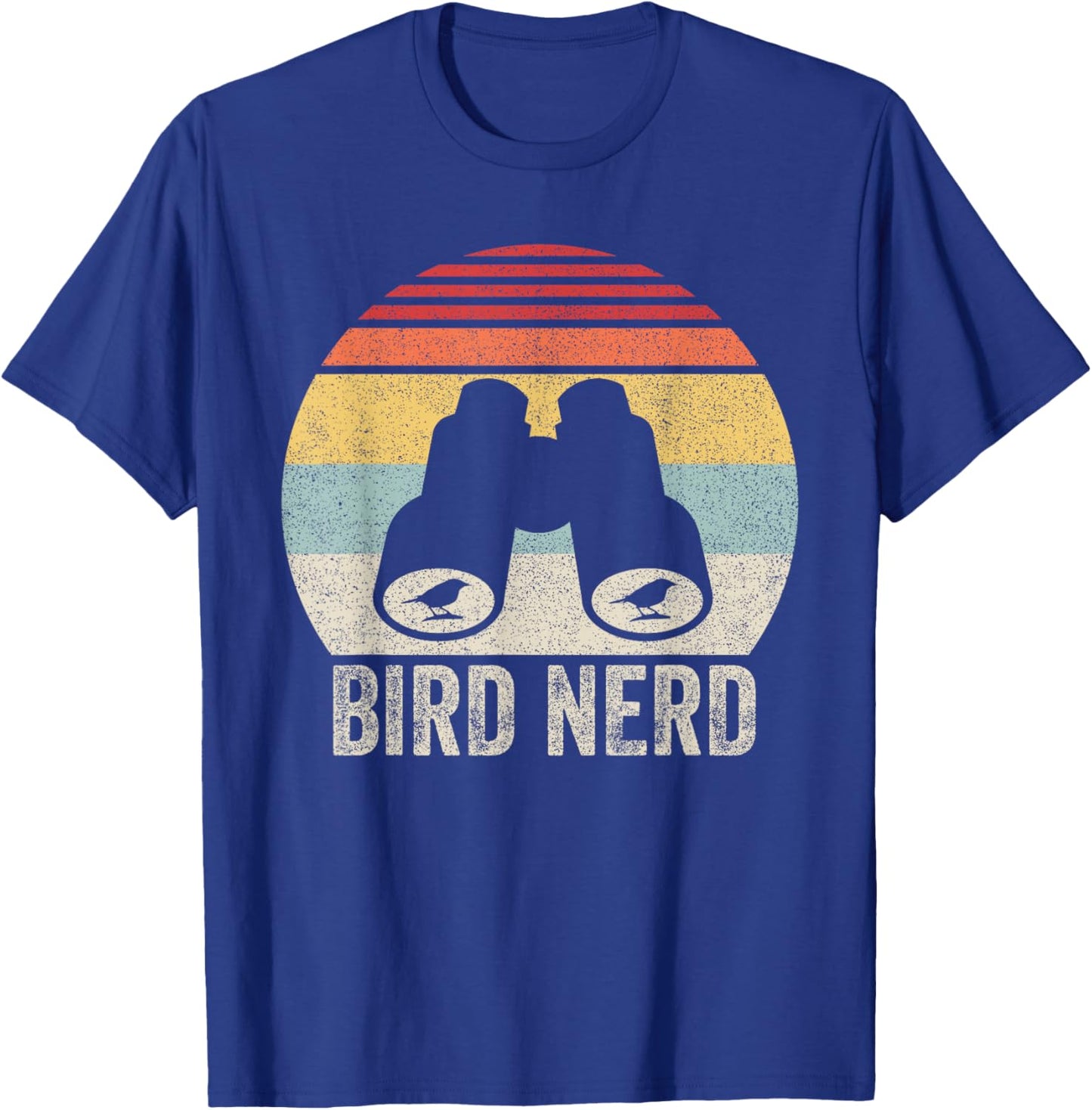Retro Bird Nerd Shirt Birdwatcher Enthusiast Nature Animal T-Shirt - T-Shirt | Royal