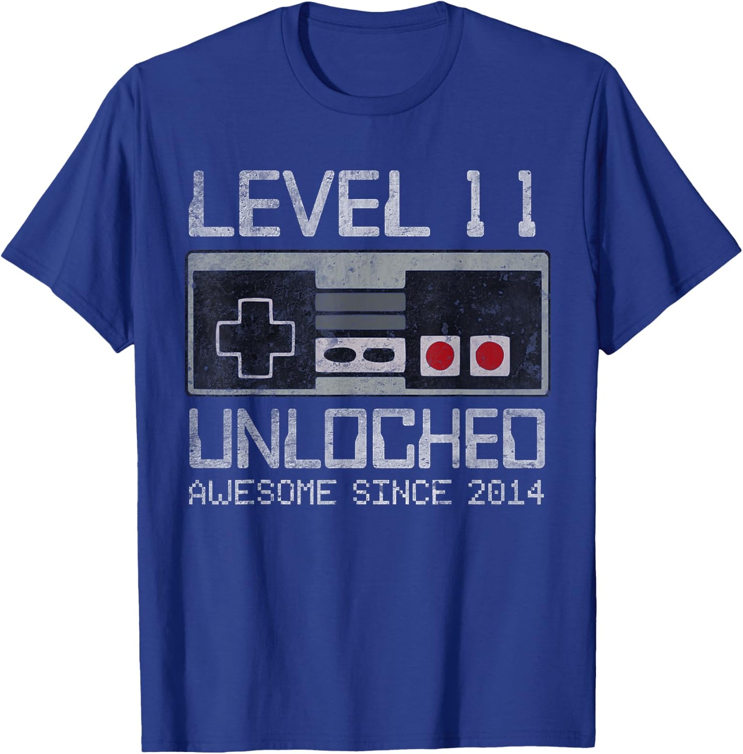 Level 11 Unlocked 11th Birthday 11 Year Old Video Gamer Boy T-Shirt - T-Shirt | Royal