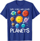 Just A Boy Who Loves Planets Solar System Space Science T-Shirt - T-Shirt | Royal