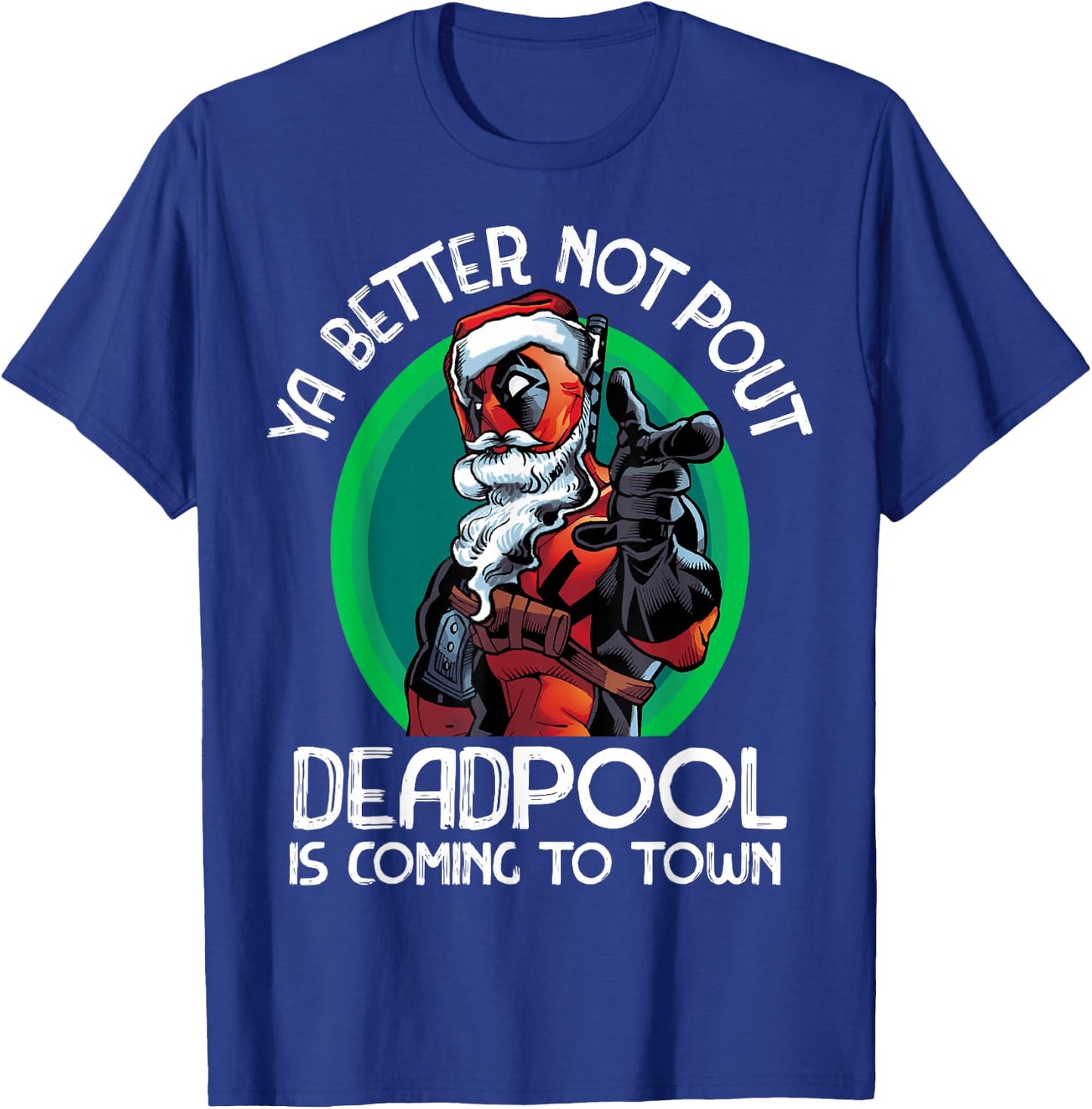 Marvel Deadpool Is Coming To Town Christmas T-Shirt - T-Shirt | Royal