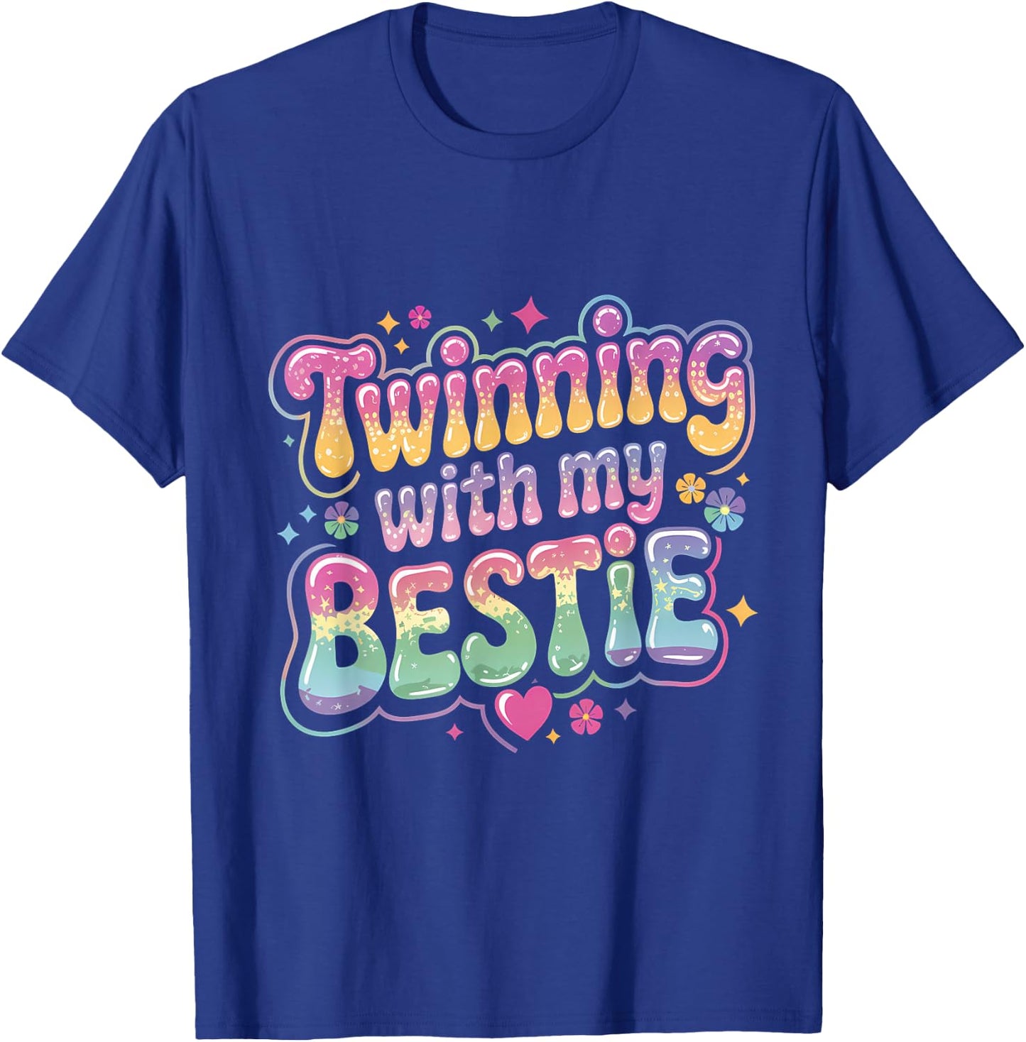 Friends Twinning With My Bestie Twins Friends Twin Matching T-Shirt - T-Shirt | Royal