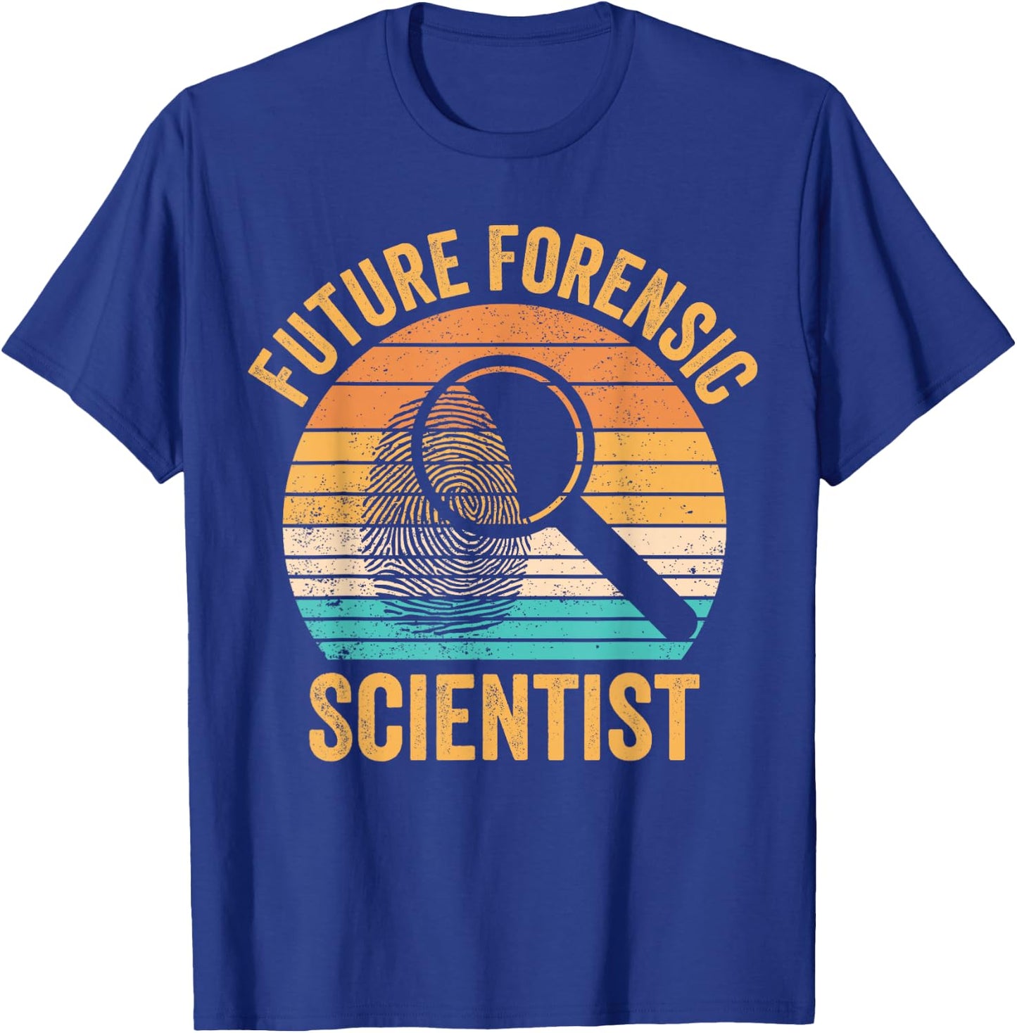 Funny Forensic Scientist Forensic Science Gifts Future Forensic Scientist Forensics Evidence Technician Black -Adults Small Modern Classic Fit Short Sleeve T-Shirt - T-Shirt | Royal