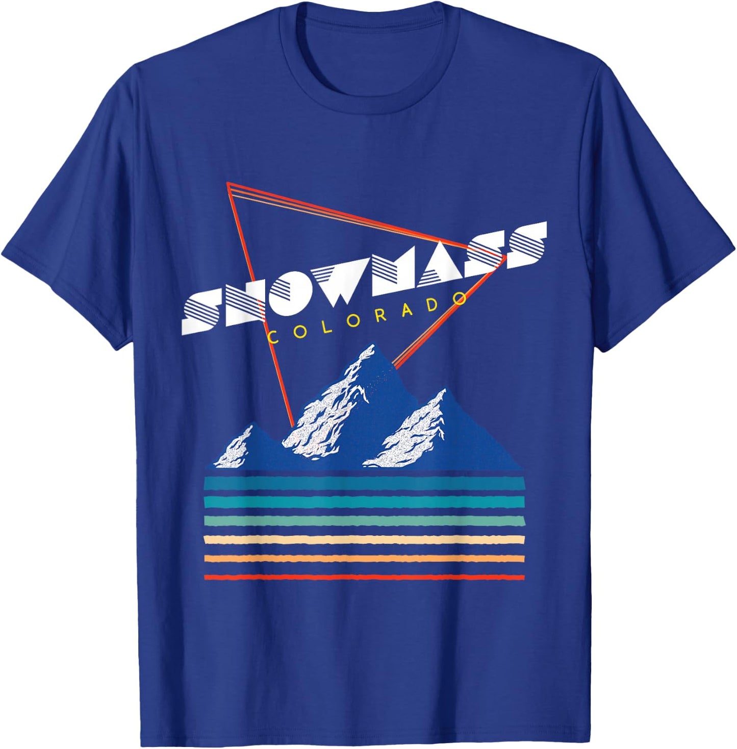 Snowmass Colorado - USA Ski Resort 1980s Retro Shirt T-Shirt - T-Shirt | Royal