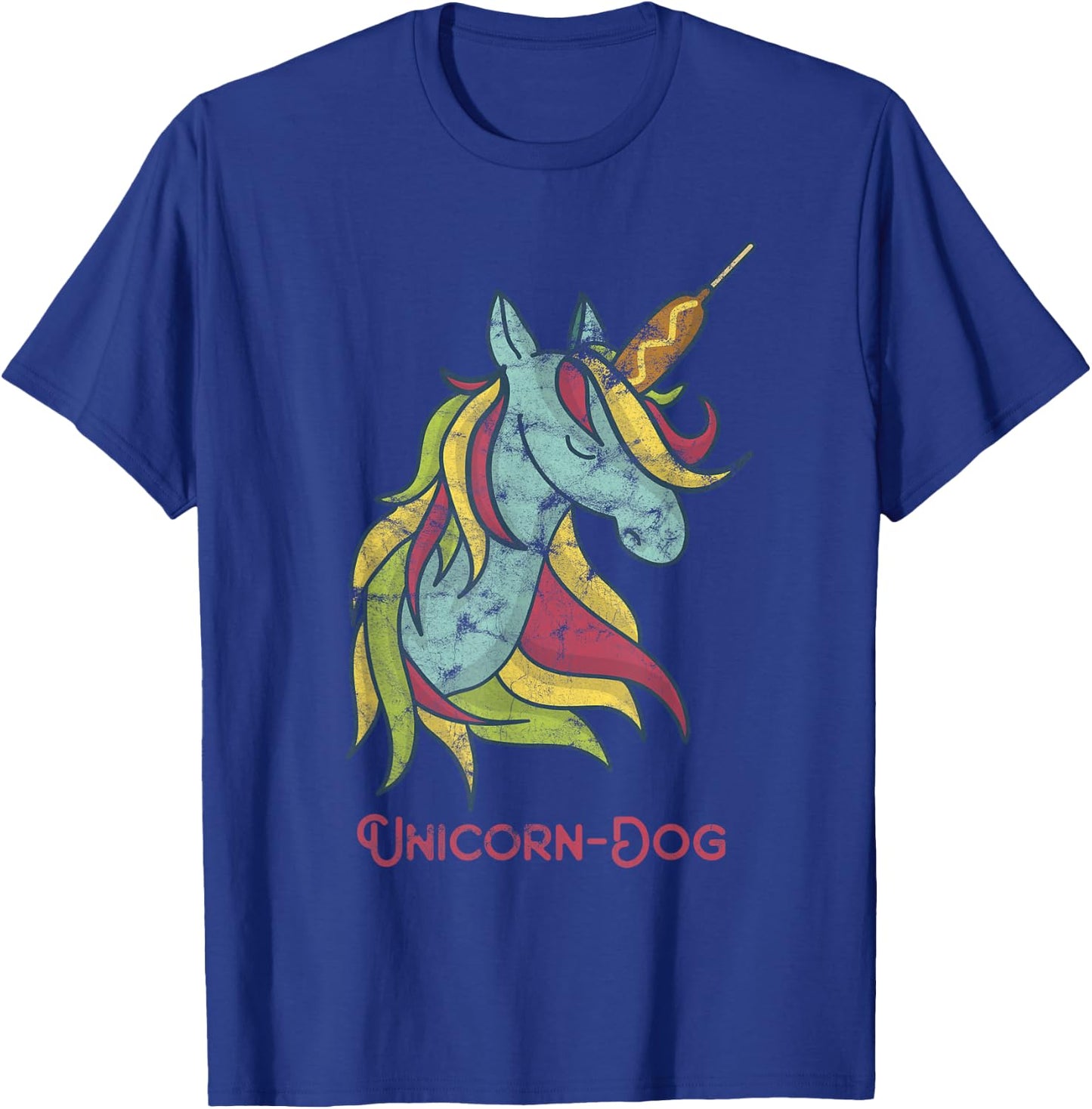 Funny Unicorn-Dog / Unicorn Dog / Unicorn Corn Dog T-Shirt - T-Shirt | Royal