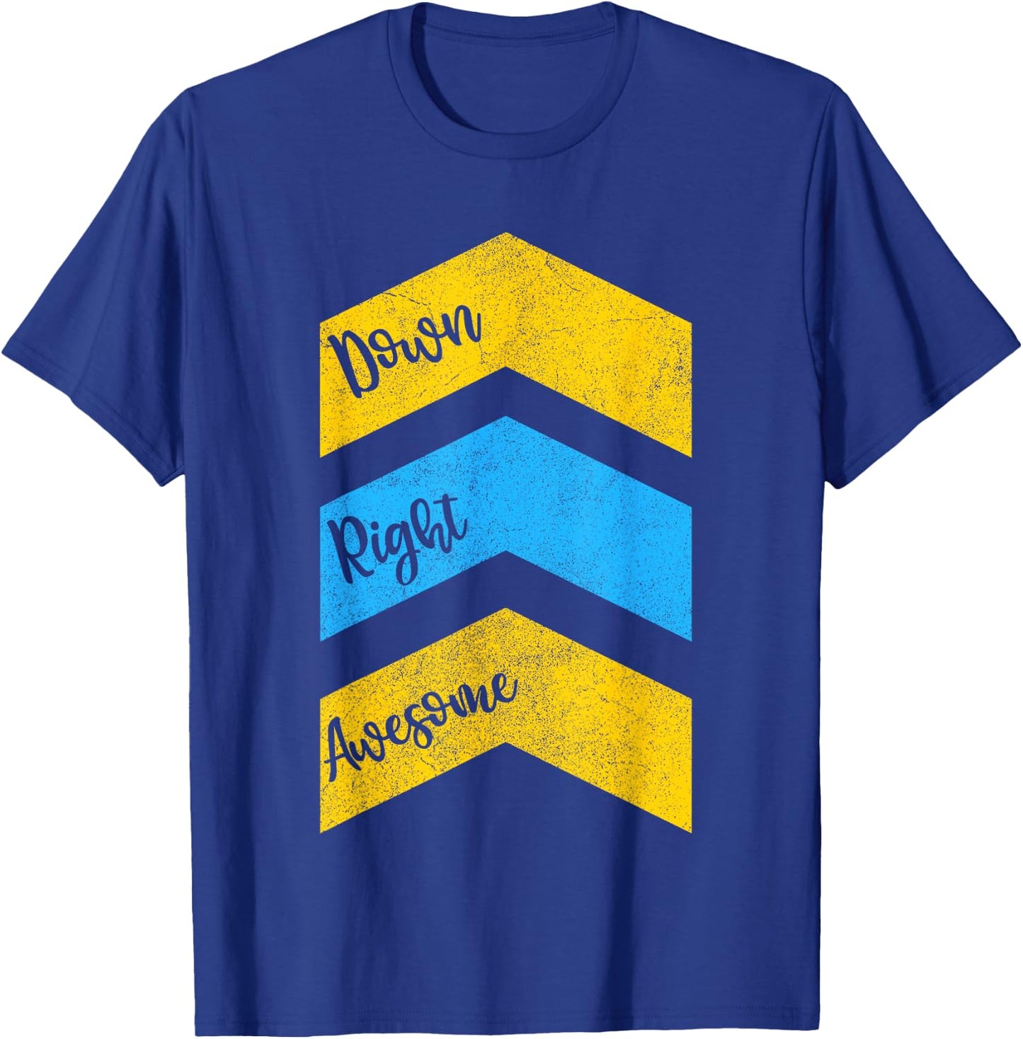 Down Right Awesome Kid Shirt, World Down Syndrome Awareness T-Shirt - T-Shirt | Royal