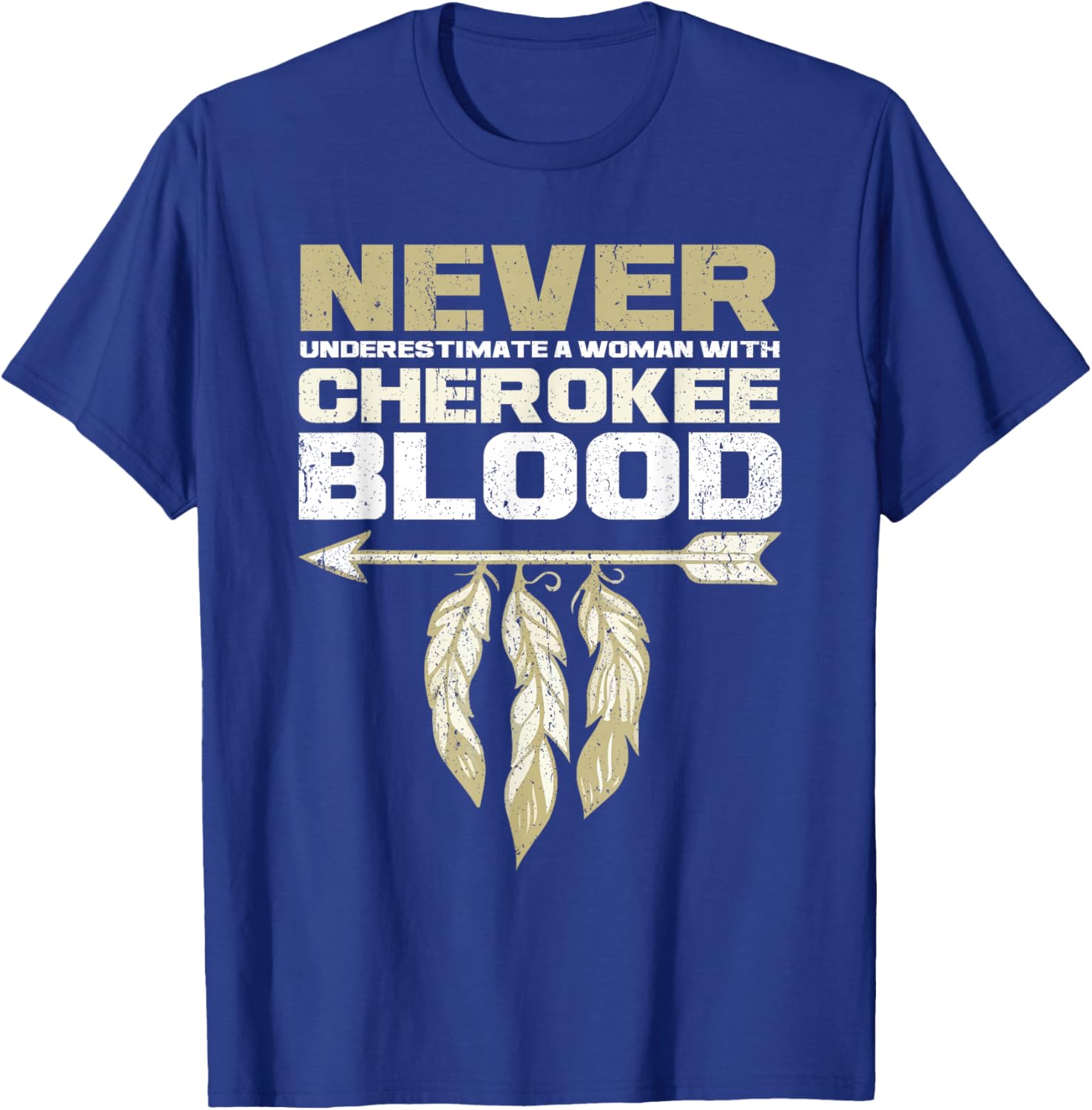 Cool Cherokee Blood Women Funny Native American Gift Small T-Shirt - T-Shirt | Royal