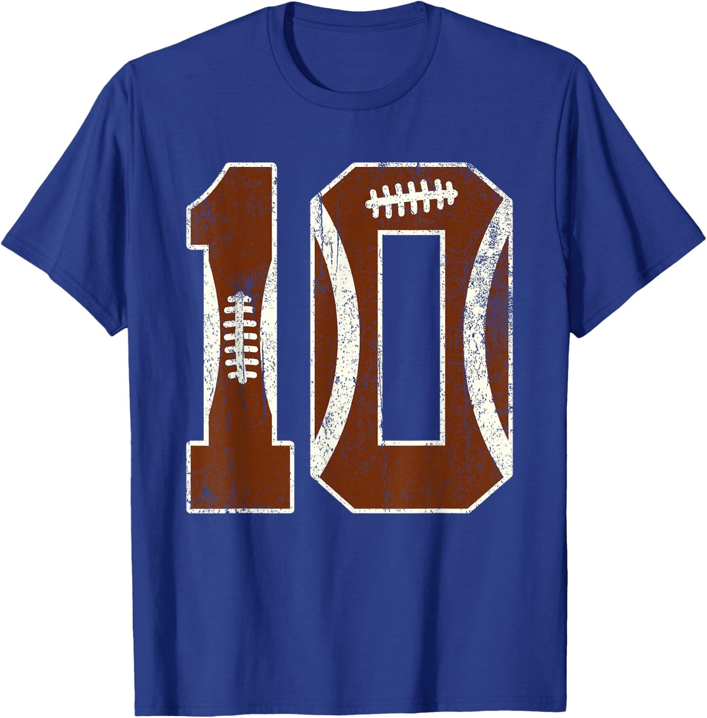 10th Birthday Football Lovers Bdy Boy 10 Year Old Girl T-Shirt - T-Shirt | Royal