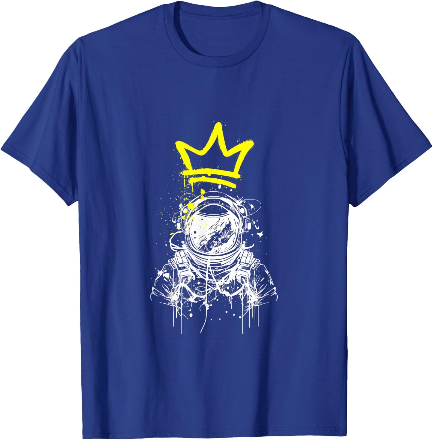 Graffiti Astronaut Crown Street Art Style Trendy Sci-Fi T-Shirt - T-Shirt | Royal