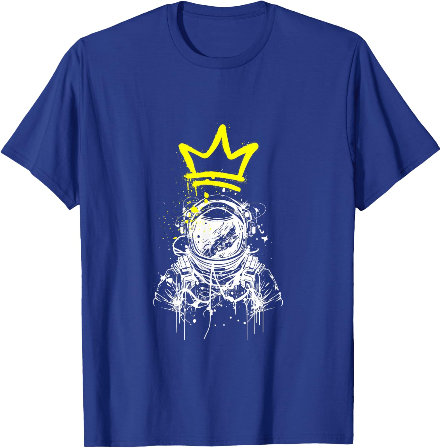 Graffiti Astronaut Crown Street Art Style Trendy Sci-Fi T-Shirt - T-Shirt | Royal