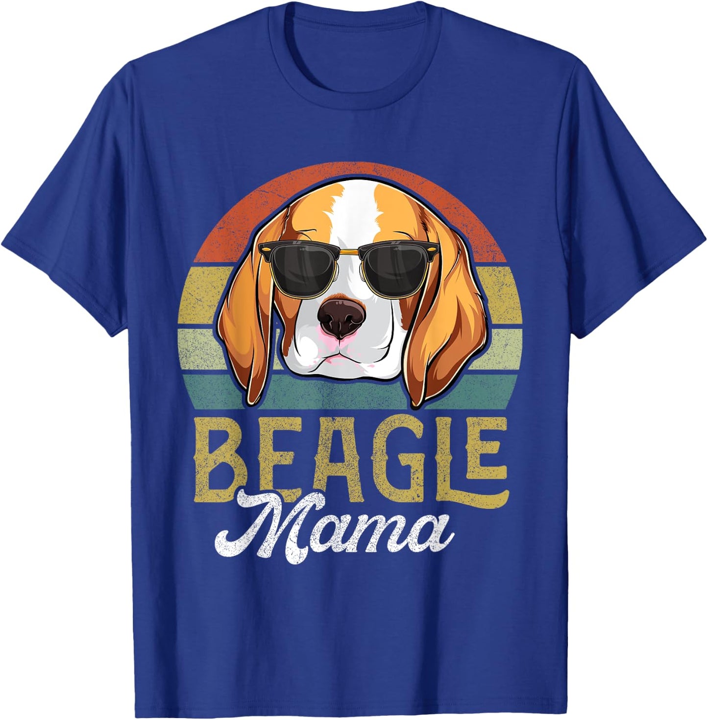 Retro Beagle Mama Shirt Women, Mothers Day Dog Mom T-Shirt - T-Shirt | Royal