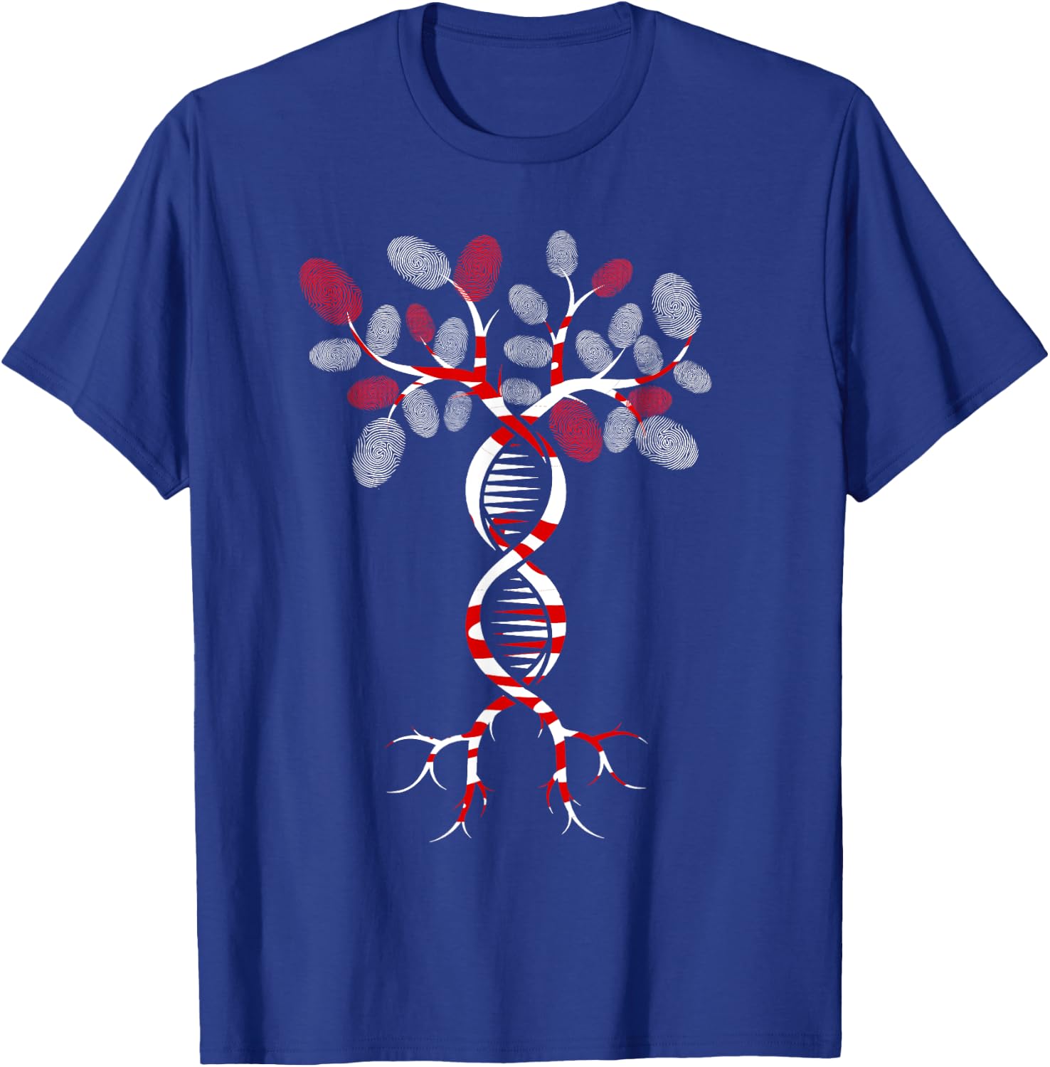 Forensic scientist DNA Tree Fingerprint criminologist T-Shirt - T-Shirt | Royal