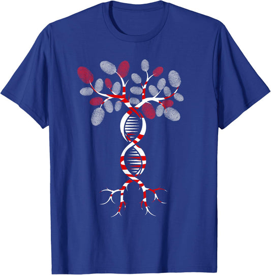 Forensic scientist DNA Tree Fingerprint criminologist T-Shirt - T-Shirt | Royal